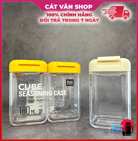 Set 2 hủ đựng gia vị , hộp đựng gia vị lock&lock dung tích 180mlx2 p-2325