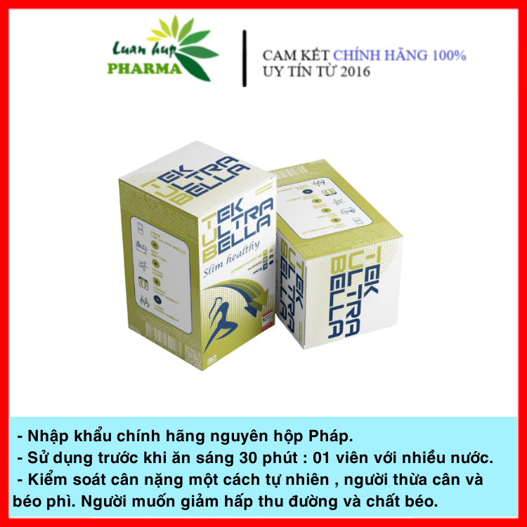 Viên Uống TEK ULTRA BELLA SLimming Capsules (Nhập Pháp) - Giảm an toàn hiệu quả...
