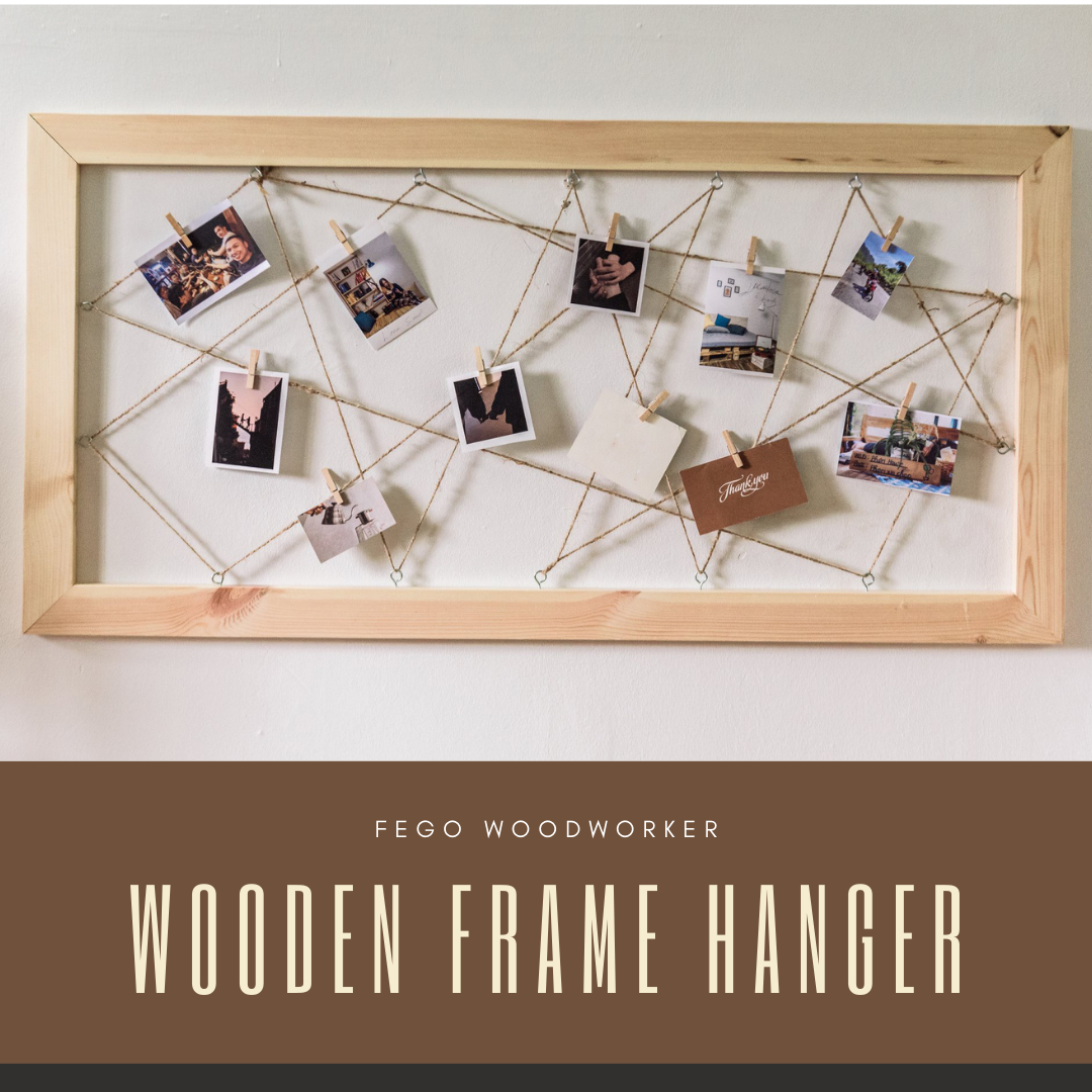 Khung treo ảnh gỗ thông Fego/ Decor trang trí nhà cửa/ Khung ảnh treo tường dạng lưới