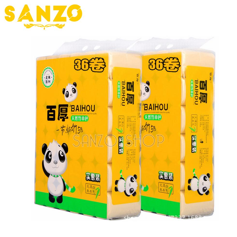 Giấy vệ sinh gấu trúc Sipiao, 1 bịch 36 cuộn siêu dai siêu mềm