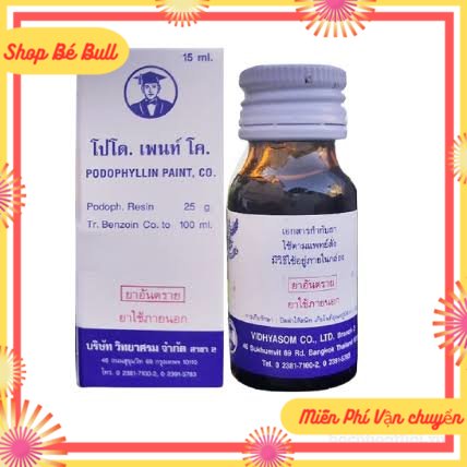   Free Ship   Chính Hãng  Serum Bôi Podophyllin 25 Khử Sùi Mào Gà Hiệu Quả 25% Chuyên Mụn Cóc  Mụn Thịt 