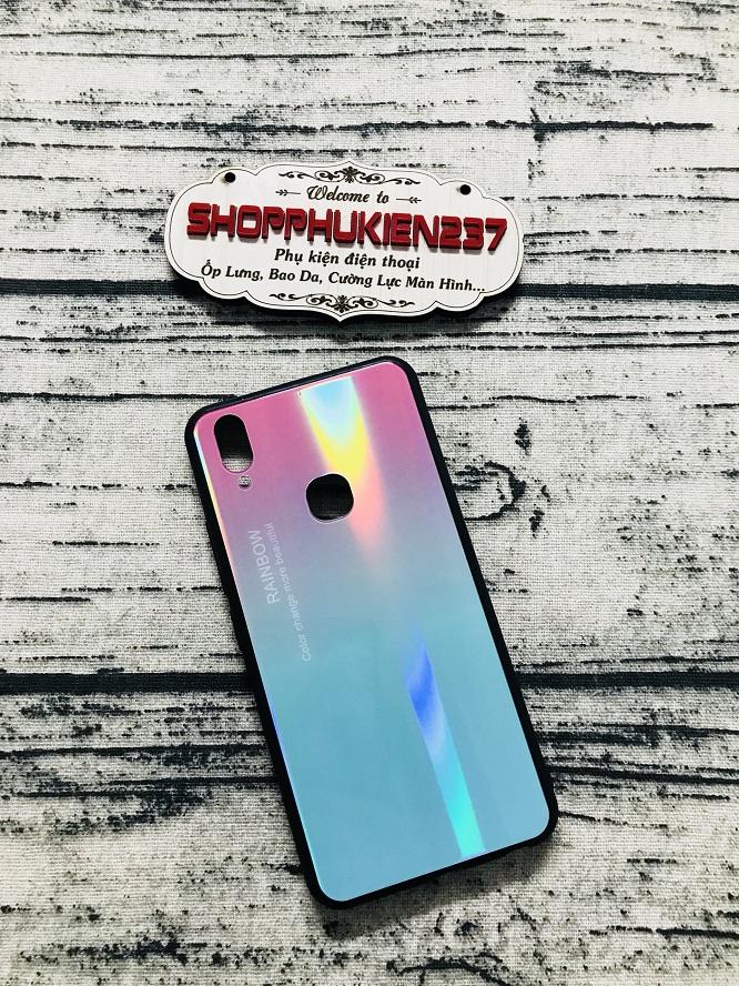 Ốp lưng vivo v9 ốp cầu vòng ép kính cường lực cực độc đáo