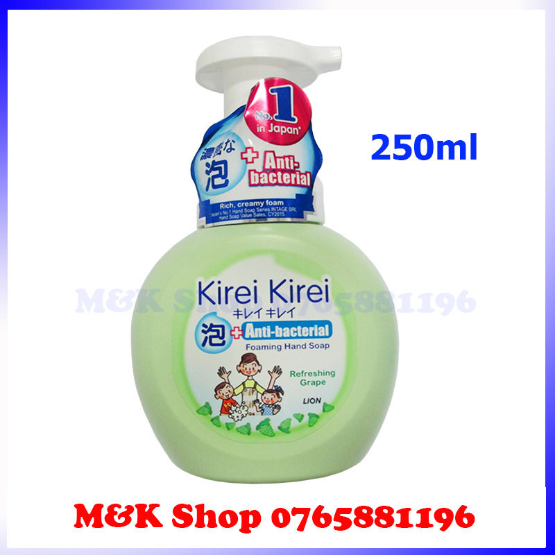 Bọt rửa tay Kirei Kirei hương Nho 250ml Thái Lan