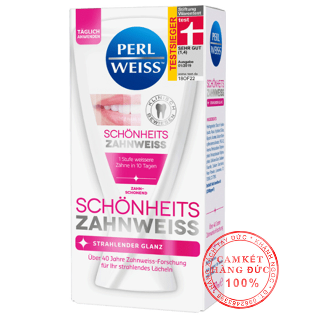 Kem đánh răng Perl weiss Zahnweiss Perlweiss trắng răng - Hàng Đức 100%