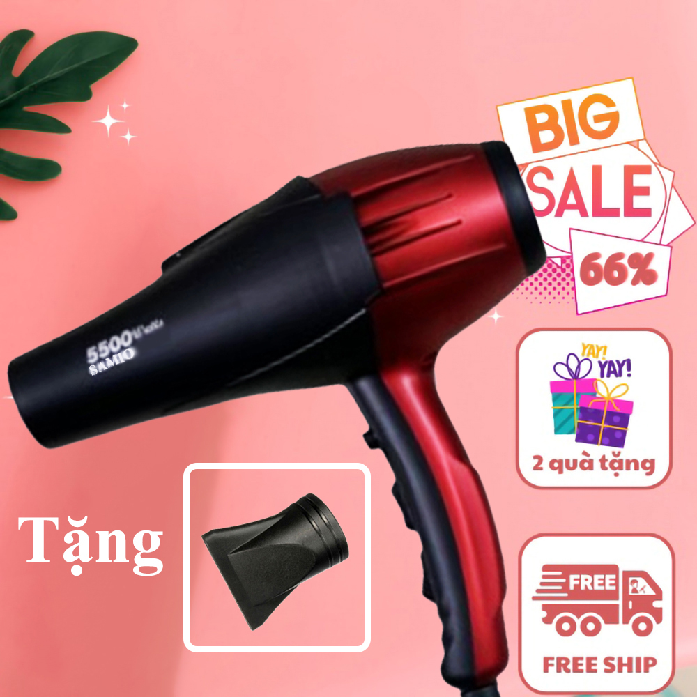 Máy sấy tóc 2 chiều nóng lạnh công suất lớn 5500w bản salon cao cấp, máy sấy tóc samio công suất lớn sấy khô tóc nhanh chóng