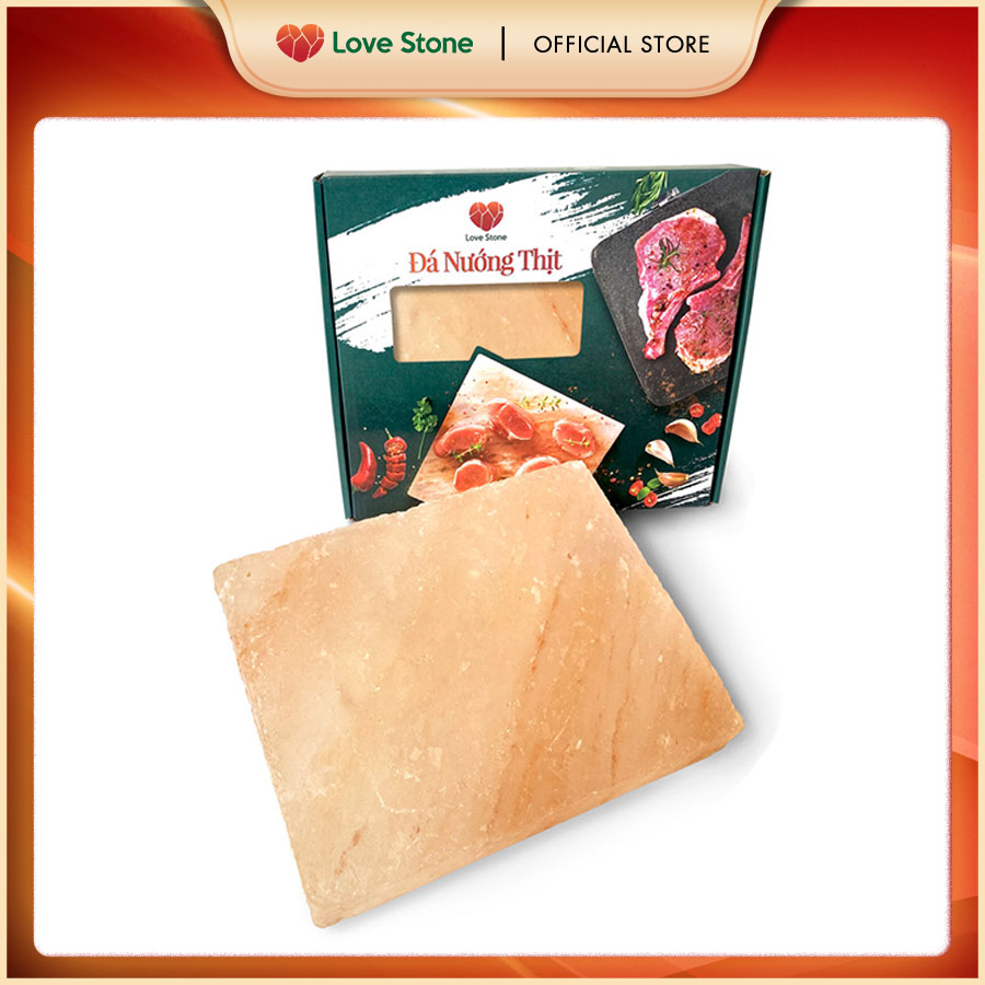 Đá Muối Nướng Thịt Himalaya Love Stone - 100% Muối Hồng Himalaya