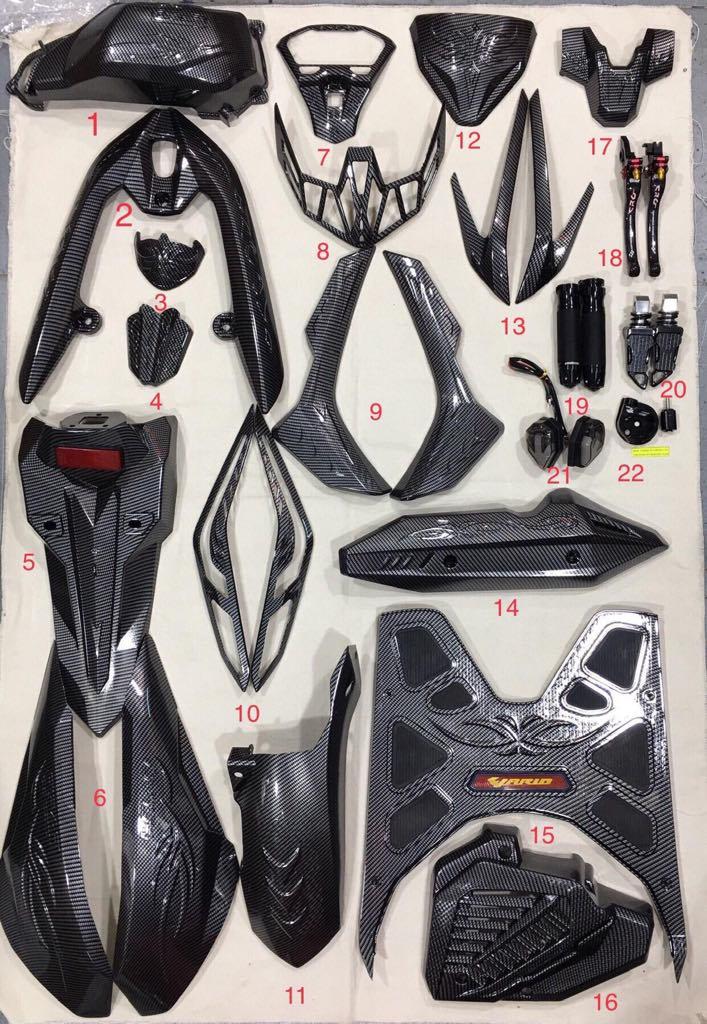 [CARBON VARIO] Ốp nhựa mạ sơn CARBON cho dòng xe VARIO/CLICK 2018, Ốp cóc đèn sau Carbon cho xe VARIO/CLICK 2018 (17)