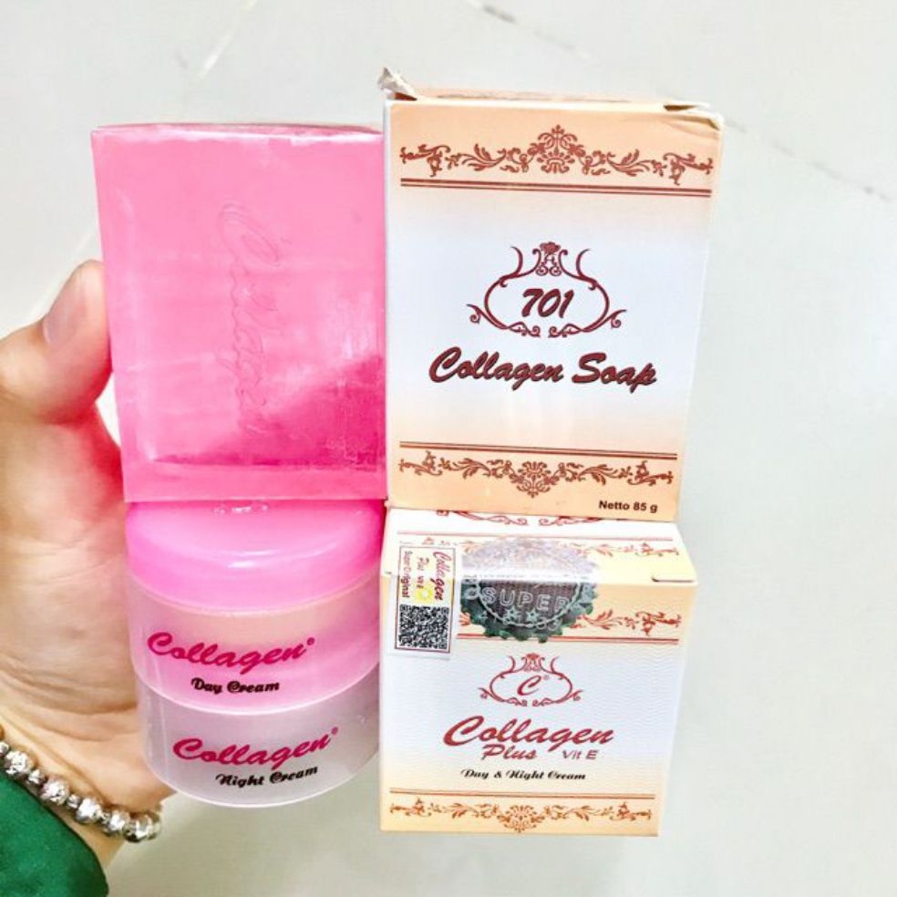 (tặng kèm xà phòng) Kem Collagen Plus Vit E ngày +đêm
