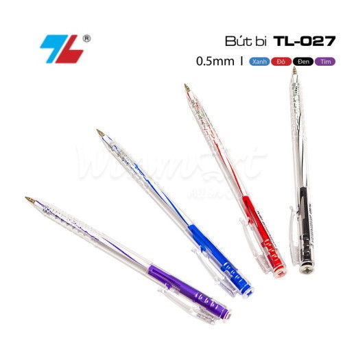 Bút bi tl027 , xanh-đen-đỏ