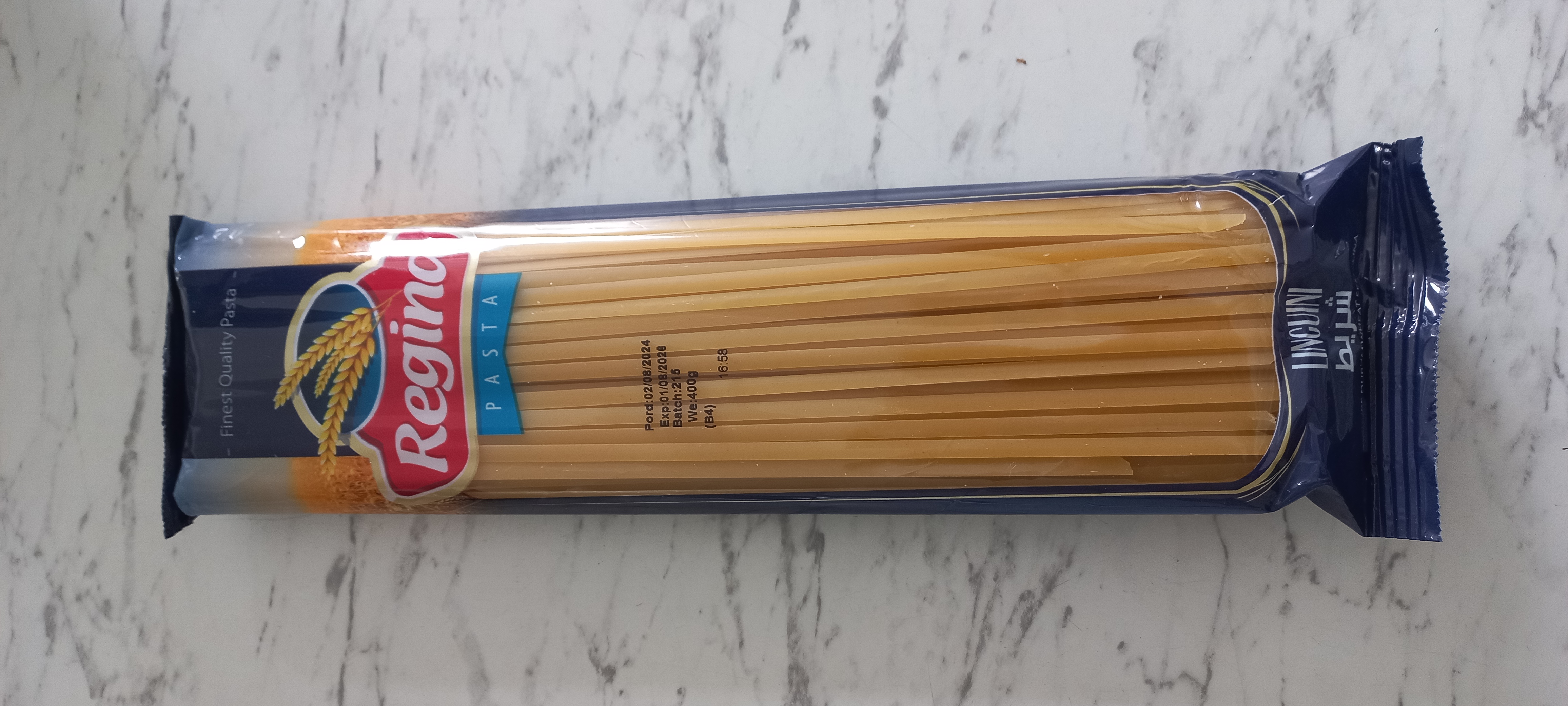 Linguine. Regina 400g. Best before: 08/2026