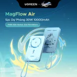 UGREEN X Honkai: Star Rail Pin dự phòng 10000mAh 30W USB-C cái, cáp USB-C 30W, sạc không dây từ tính 15W.