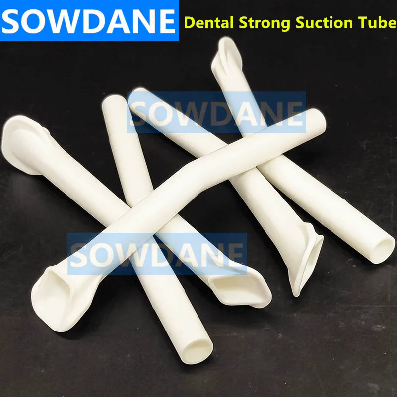 Nha khoa phẫu thuật hút mạnh mẽ lời khuyên dùng một lần Duckbill sơ tán hút ống hút cho người lớn 11mm Đường kính phụ kiện