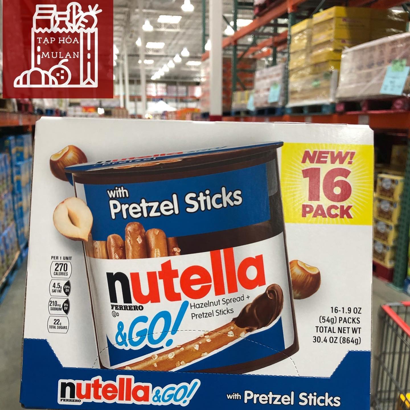 Bánh que mặn chấm sicula hạt dẻ nutella - hộp lẻ 52g