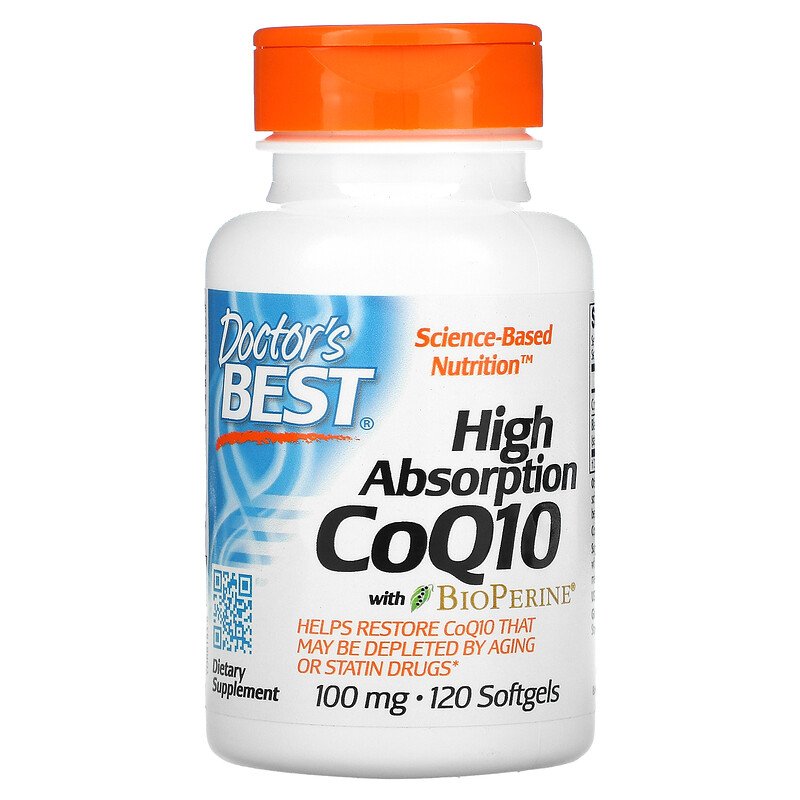 Hỗ trợ tim mạch Doctors Best High Absorption CoQ10 with BioPerine 100 mg 120 Softgels