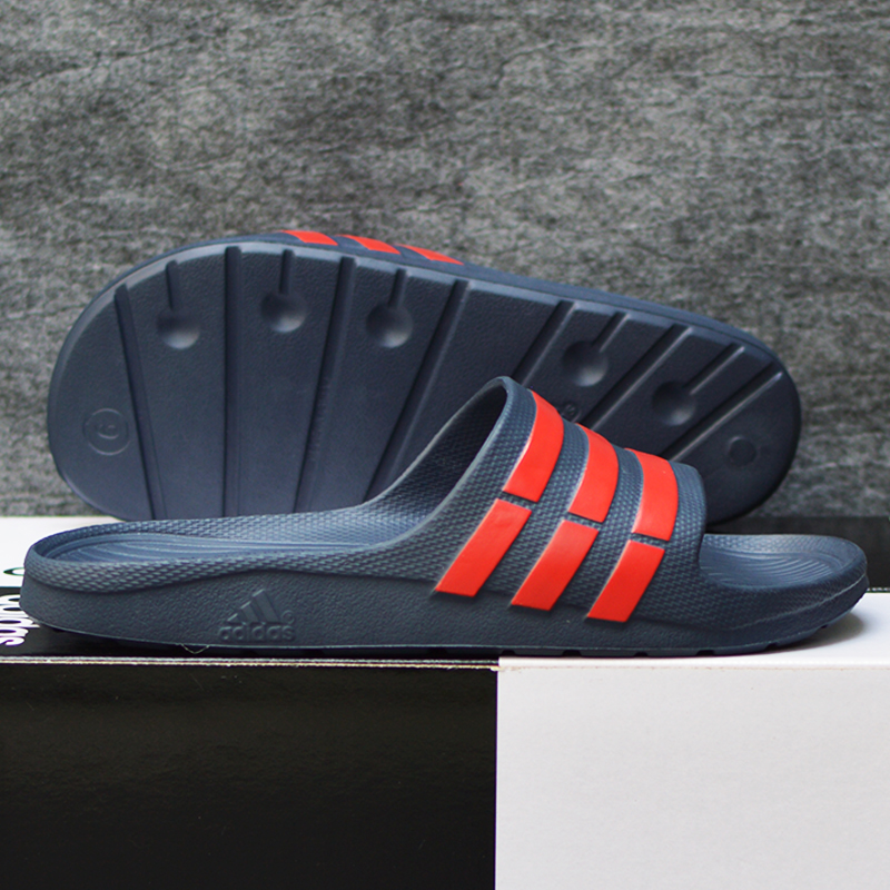 Dép Thể Thao Adidas Nam Nữ Duramo màu xanh đen sọc đỏ