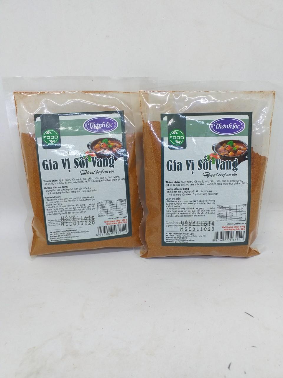 2combo /gia vị sốt vang 100g /10