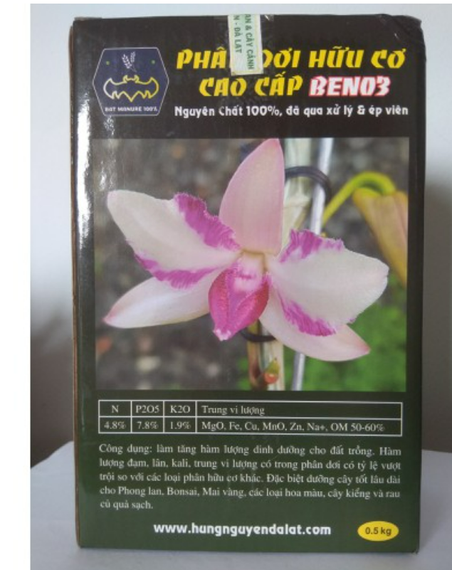 Phân dơi viên nén hữu cơ nguyên chất BEN 03 hùng nguyễn - gói 500 gram