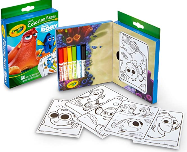 Giới thiệu crayola bộ bút giấy tô màu hình finding dory 6 bút lông mini và vở tô màu 80 trang