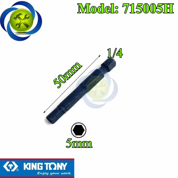 Mũi lục giác 5mm kingtony 715005h kích thước 5mm x 50mm