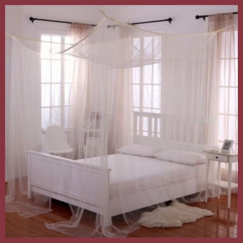Màn tuyn trơn trắng không cửa, có cửa loai đẹp tuyn dày dặn bền đẹp, Mùng tuyn chống muỗi Rộng 1m6, 1m8, 2m2, Dài 2m Cao 2m
