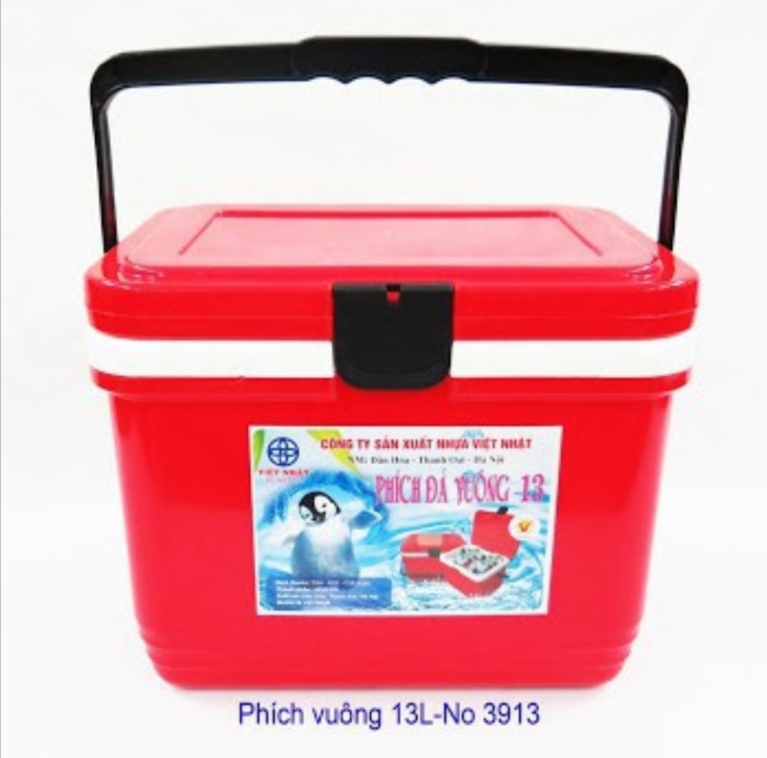 Phích đá, thùng đá vuông giữ nhiệt 13 Lít, 16 Lít Việt Nhật. Thùng cao cấp 3 lớp giữ nhiệt đến 12 tiếng