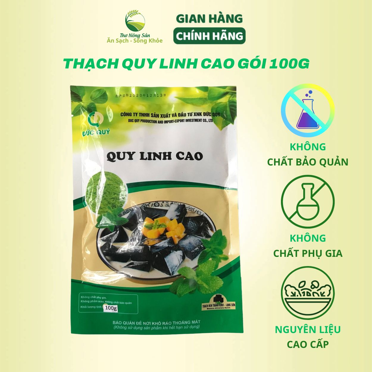 Bột thạch đen đức quý loại 100g