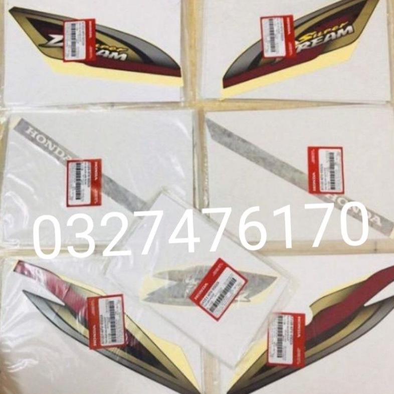 Bộ tem decal dán xe Super Dream Việt 2002 zin honda