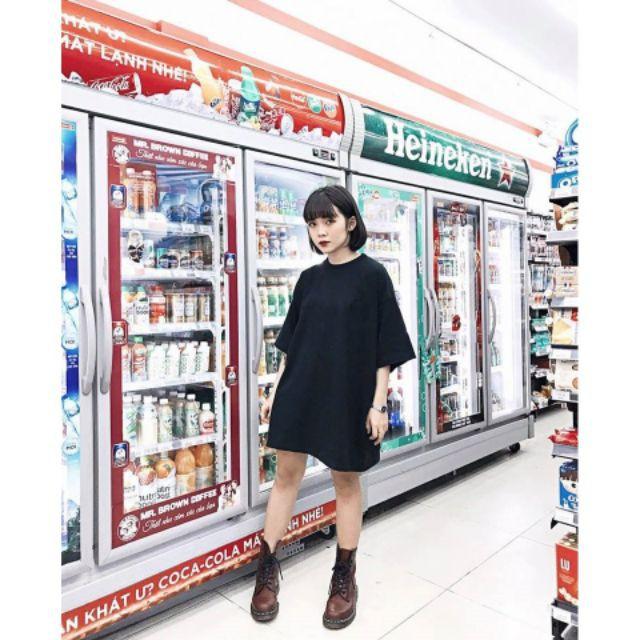 Áo thun trơn màu đen / áo thun trơn màu trắng - Oversize Basic Đen / Trắng Unisex - Áo phông form rộng tay lỡ màu đen trơn / trắng trơn - Áo thun đen trơn tay ngắn nam nữ unisex