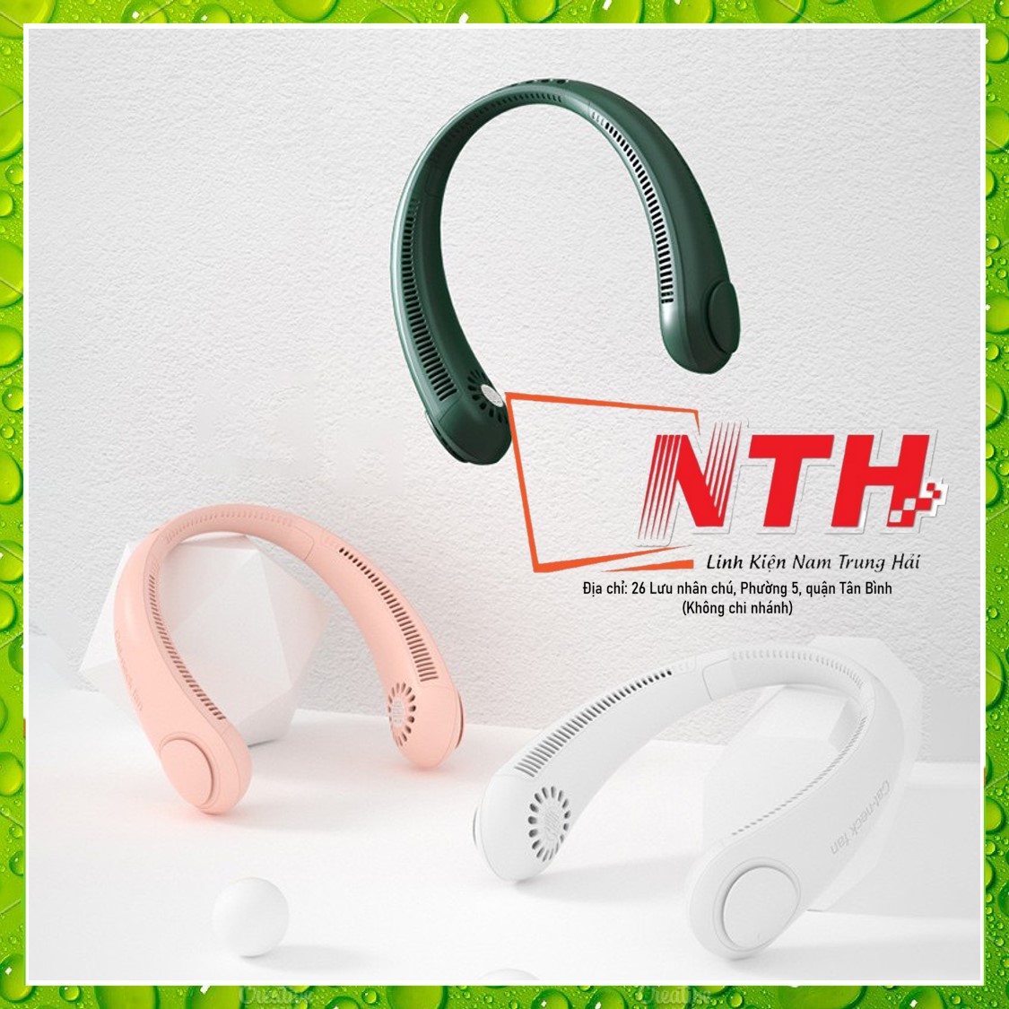 Quạt Đeo Cổ Mini Tích Điện Siêu Hot, Quạt Đeo Cổ Không Cánh Sạc USB Không Cánh Thông Minh, Quạt Gió Siêu Mạnh