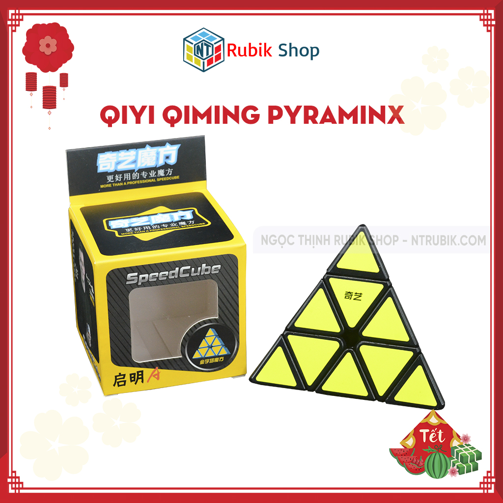 Đồ chơi rubik Kim Tự Tháp Pyraminx - QiYi A Qiming Pyraminx Black
