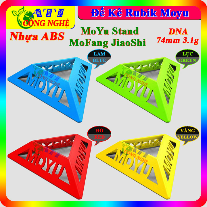 Combo 4 Đế Kê Rubik MoYu Cube Bằng Nhựa Cao Cấp - Phụ Kiện Giá Đỡ Đế Trưng Bày Rubik Cube Stand Nhiều Màu Cực Đẹp