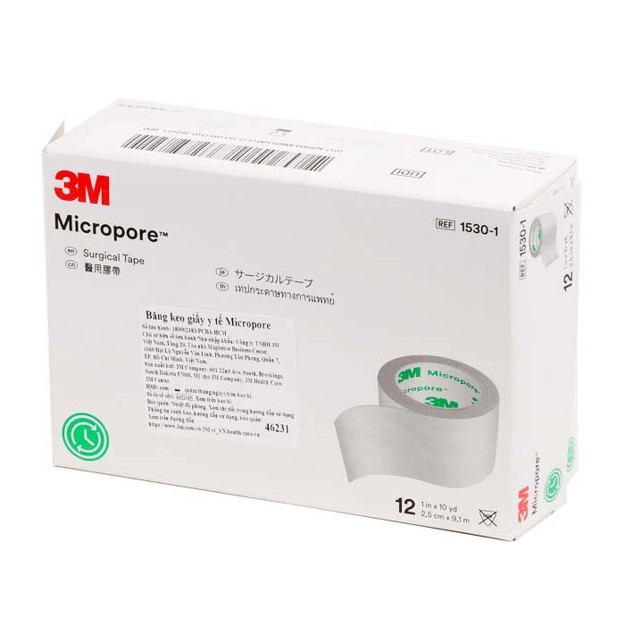 Băng keo giấy y tế 3M Micropore 1530-1
