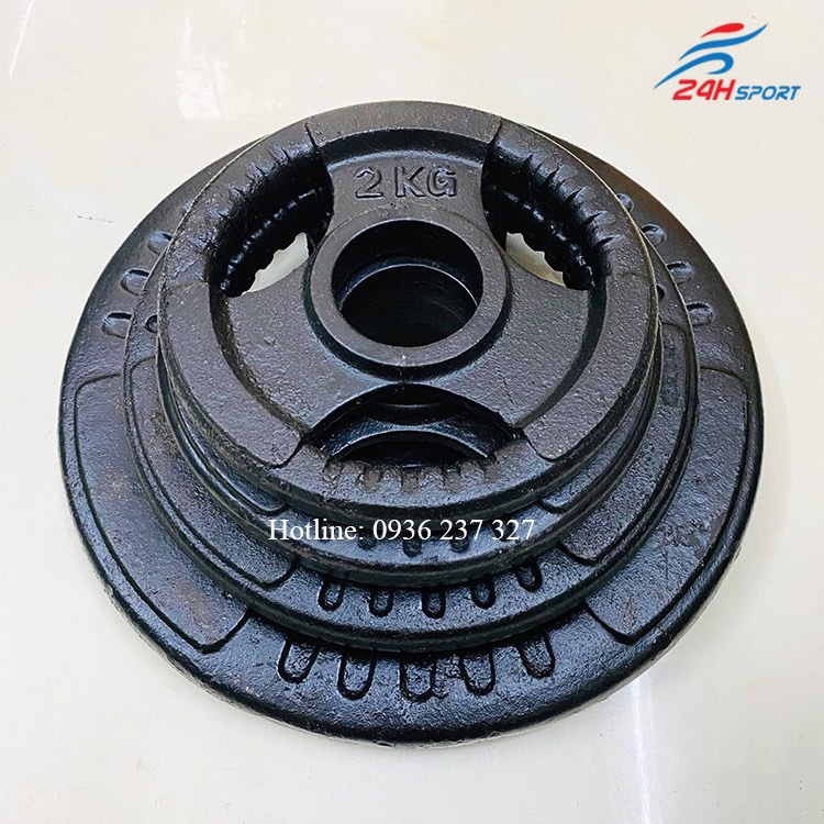 Bánh tạ gang phi 50 từ 2kg, 3kg, 5kg, 10kg, 15kg đến 20kg. đĩa tạ phi 50