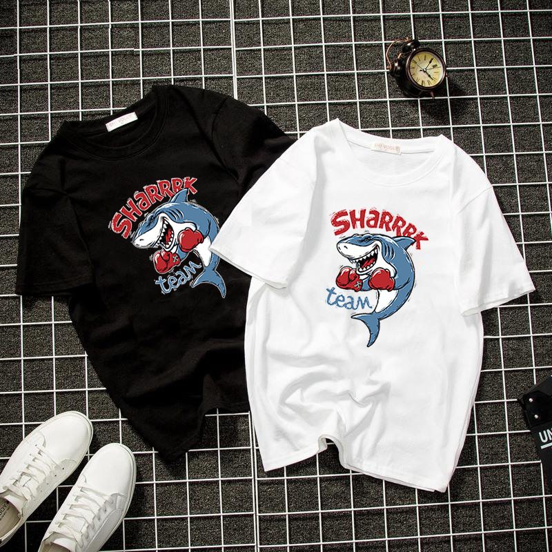 [FREE SHIP 50K] Áo phông nam nữ cá mập boxing form rộng vải dày mịn 2020T2876