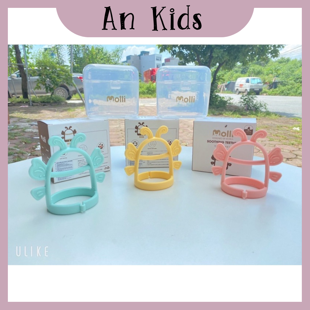 Gặm nướu silicon cao cấp MOLLI ButterFly - Gặm nướu cầm tay siêu mềm Ankids