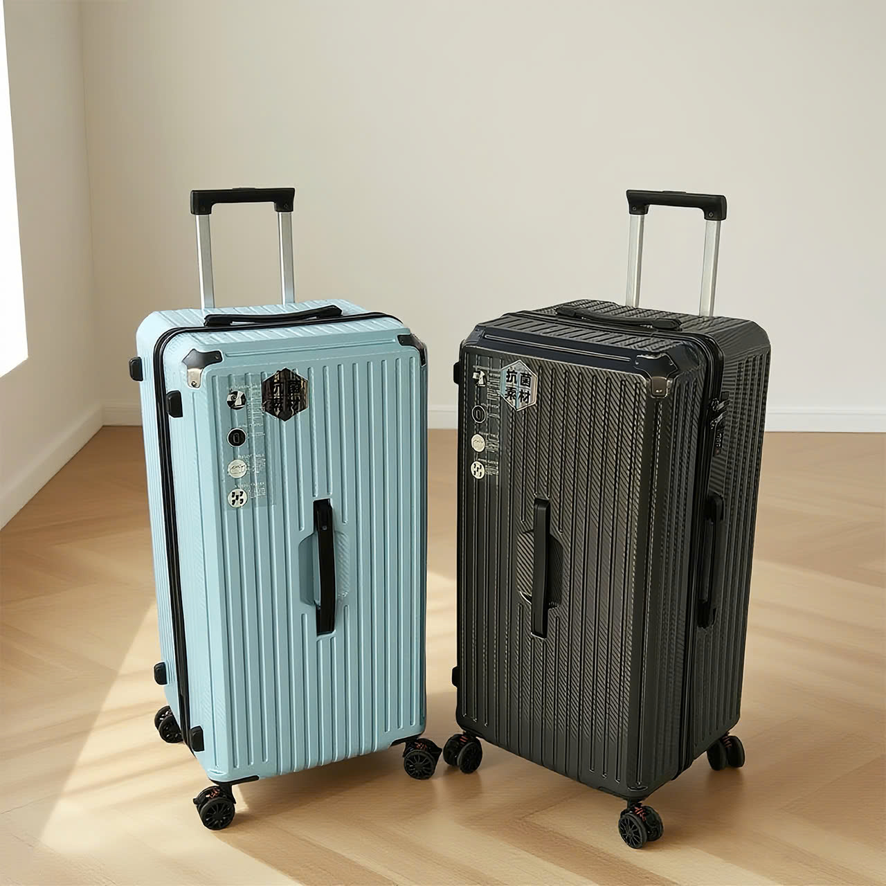 VALI DU LỊCH THỜI TRANG SIZE LỚN 24 26 28 INCH CÓ BO GÓC KIM LOẠI CHỐNG VA ĐẬP TỐT