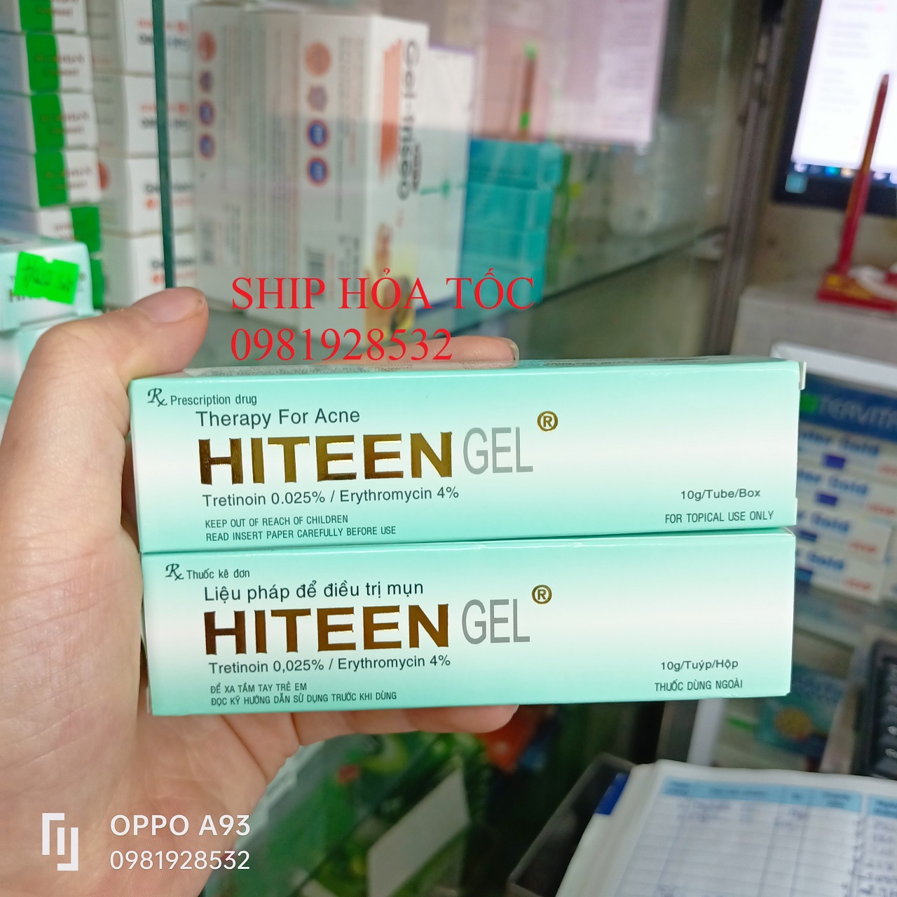 Gel bôi Hiteen Gel giảm mụn trứng cá tuýp 10g