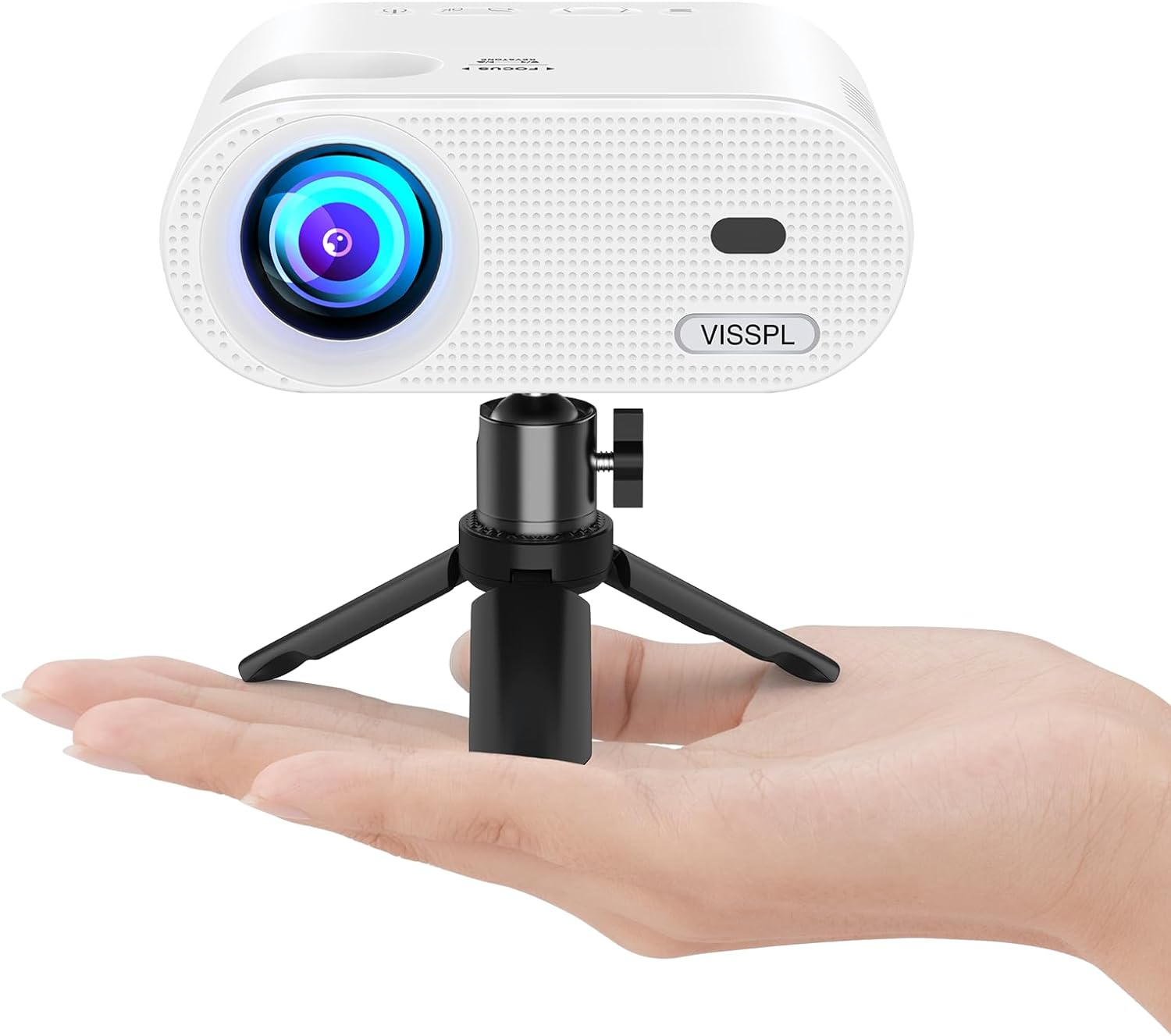 Máy Chiếu  ,VISSPL  Full HD  1080P  Máy Chiếu Video , Máy Chiếu Ngoài Trời Di Động Với Chân Máy , Quà Tặng Trẻ Em , Máy Chiếu Điện Thoại Di Động Chiếu Phim