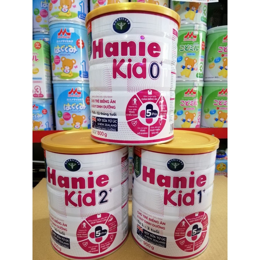 Hot mother and baby products
  [MẪU MỚI] Sữa Bột HANIE KID Số 0  1  2  Lon 900G