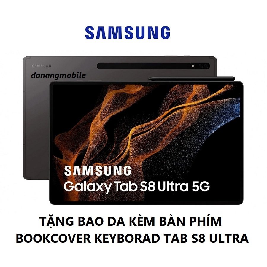 Máy tính bảng samsung galaxy tab s8 ultra 8gb/128gb tặng book cover keyboard tab s8 ultra - hàng chính hãng