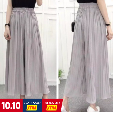 Quần ống rộng xếp li Yura Store QOXl099