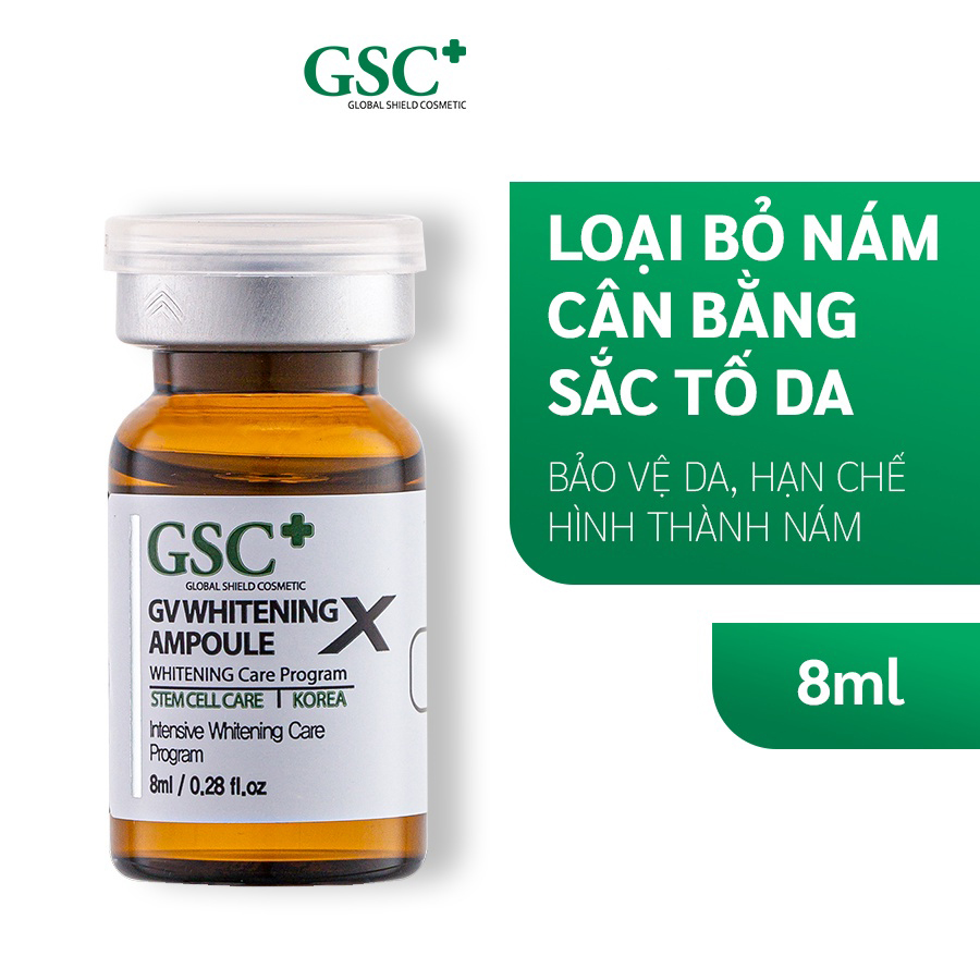 Tế bào gốc trị nám, tàn nhang, tr ị thâm, làm trắng da Hàn Quốc GSC GV WHITENING AMPOULE