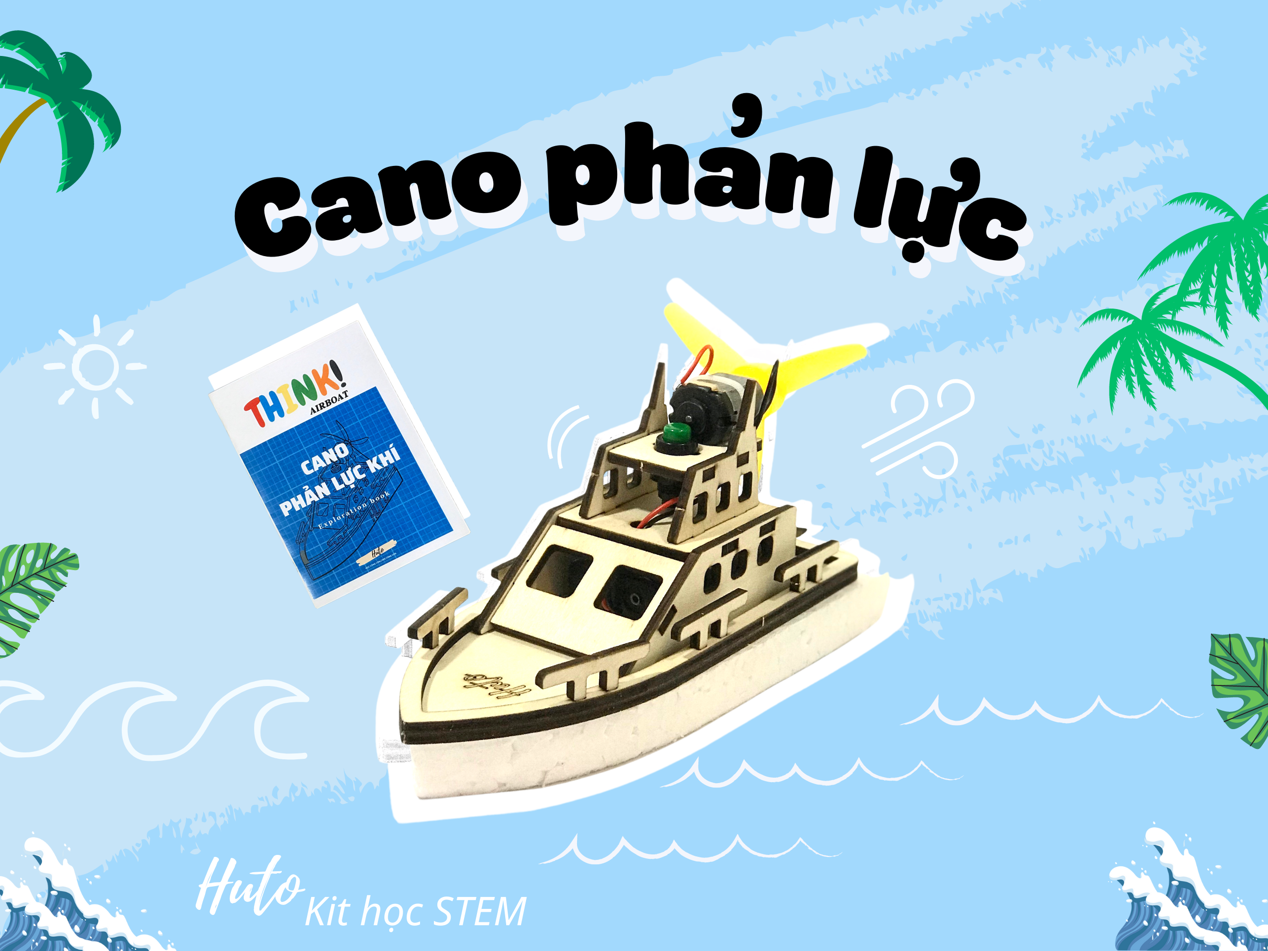 Cano phản lực, đồ chơi stem tự lắp ráp diy