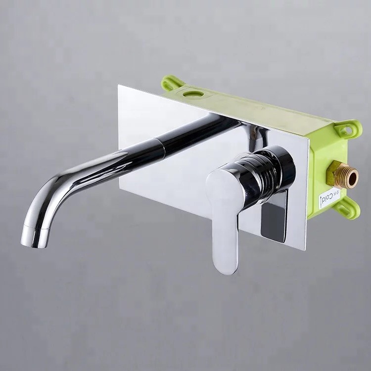 Vòi lavabo âm tường đồng mạ uivn fc-ad