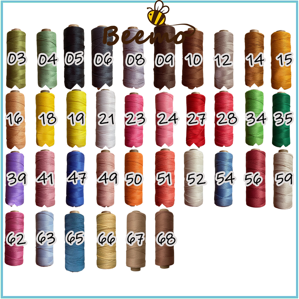 Sợi dệt trơn 2mm craftyarn, sợi móc túi mũ