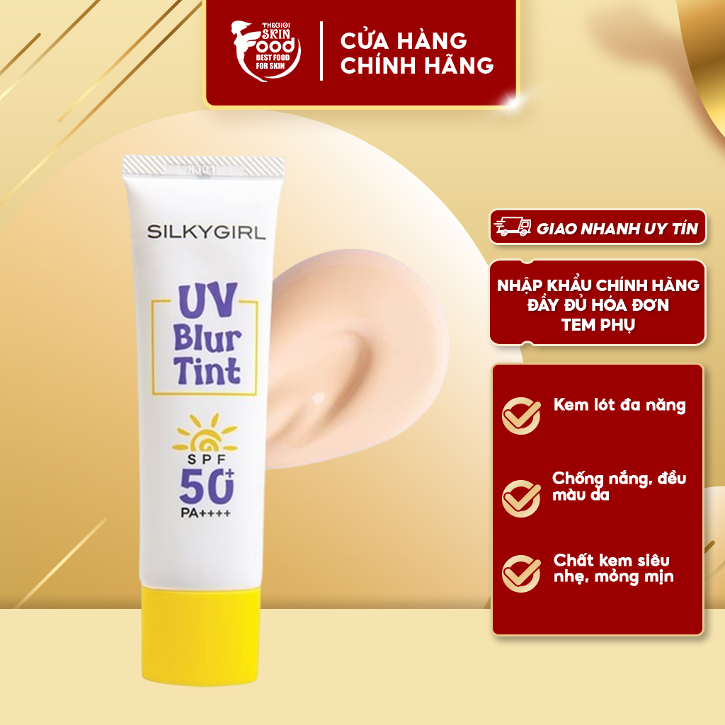 Kem Lót Đa Năng Chống Nắng Đều Màu Da Silkygirl Uv Blur Tint 25ml #01 Light Beige