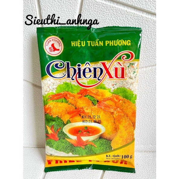 Bột chiên xù mầu hiệu tuấn phương gói 100g