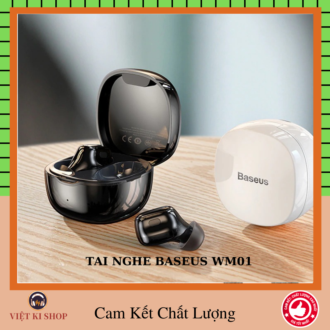 Tai Nghe Bluetooth Không Dây Baseus Encok WM01 Bluetooth 5.0 Âm Thanh Sống Động Trung Thực, Có Hiển Thị Đèn Led 6D