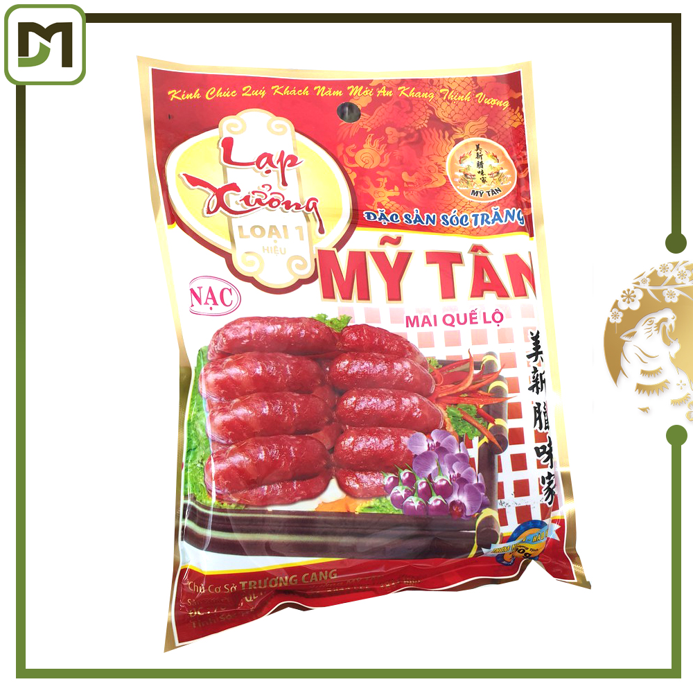 Gói 500gr lạp xưởng thịt Mai Quế Lộ Mỹ Tân đặc sản Sóc Trăng