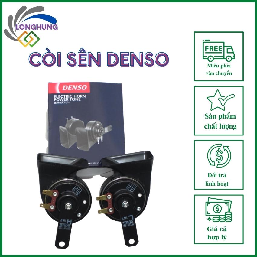 Cặp kèn sò Denso, còi sên Denso 12V, sử dụng nguồn 12V DC, âm lượng 110 Db